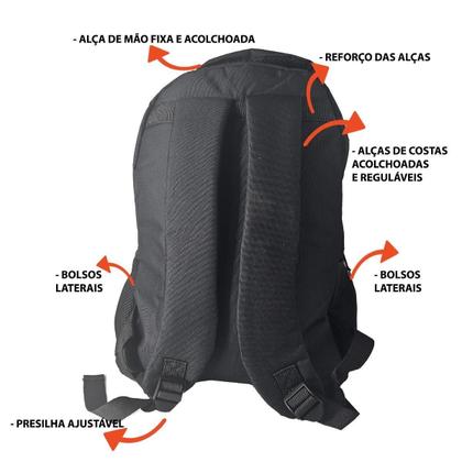 Imagem de Mochila Zíper Reflexivo Notebook 15 + Capa Mochila Mm9125