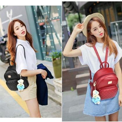 Imagem de Mochilinha De Costas Pequena Bolsa Feminina Chaveiro Linda