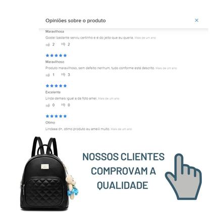 Imagem de Mochilinha De Costas Pequena Bolsa Feminina Chaveiro Linda