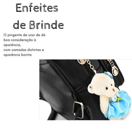 Imagem de Mochilinha De Costas Pequena Bolsa Feminina Chaveiro Linda