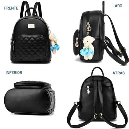 Imagem de Mochilinha De Costas Pequena Bolsa Feminina Chaveiro Linda
