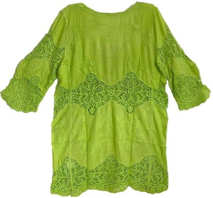 Imagem de Moda Praia Feminina Chemise /Saida de Praia Chic Boho Elegante /Veestido Renda Bata  2814