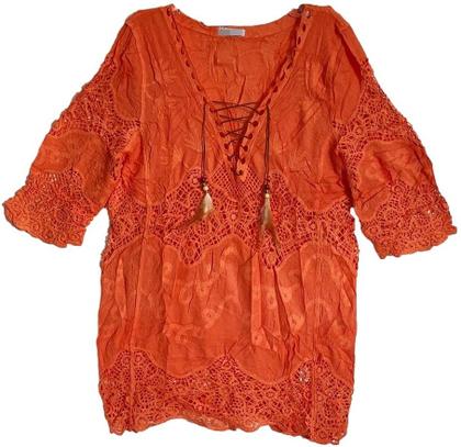 Imagem de Moda Praia Feminina Chemise /Saida de Praia Chic Boho Elegante /Veestido Renda Bata  2814