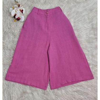 Imagem de MODAS DOMI Bermuda de Linho com Bolso 160 Tendência 2024