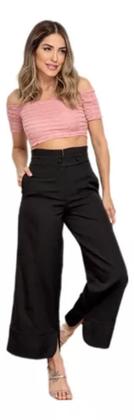 Imagem de MODAS DOMI Calça Pantacourt 8437 em Tecido de Alfaiataria