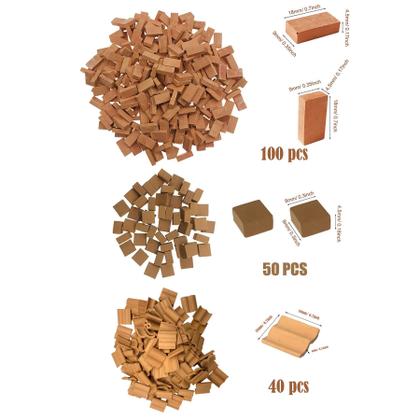 Imagem de Model Building Cayway Mini Red Wall & Roof Tiles 150 unidades