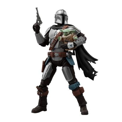 Imagem de Model Kit Star Wars The Mandalorian Din Djarin e Grogu Baby Yoda Blokees Figura Articulada Colecionável 121 Peças