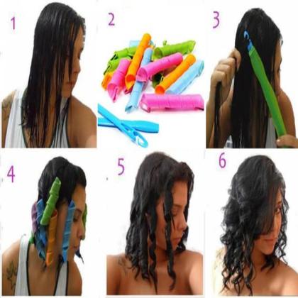 Imagem de Modelador de cachos bobs magico rolinhos cacheador para cabelo enrolador curl leverag pro salao
