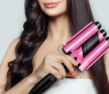 Imagem de Modelador De Cachos Cabelos Longos 3 Pinos Trionda Ondulador