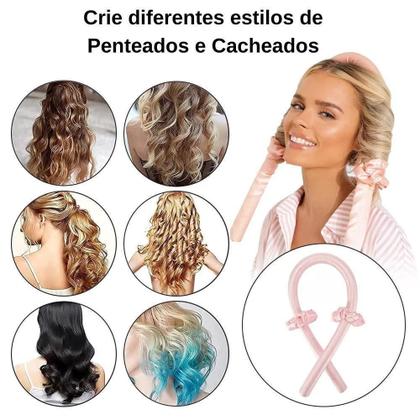 Modelador De Cachos Em Cetim Sem Fonte De Calor Sem Frizz - E-Fcs Store Imagem de Modelador De Cachos Em Cetim Sem Fonte De Calor Sem Frizz
