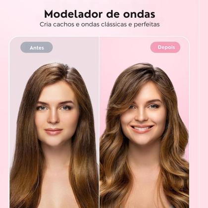 Imagem de Modelador De Cachos Giro Automático Profissional Rápido Aquecimento Bivolt Eleve Sua Beleza