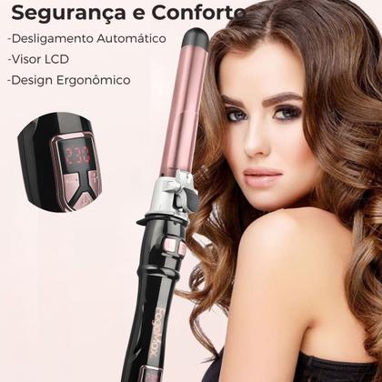 Imagem de Modelador De Cachos Giro Automático Profissional Rápido Aquecimento Bivolt Eleve Sua Beleza