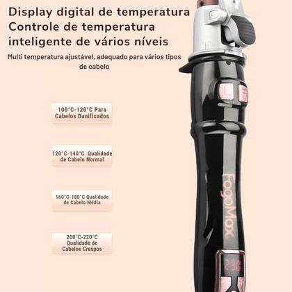 Imagem de Modelador De Cachos Giro Automático Profissional Rápido Aquecimento Bivolt Eleve Sua Beleza