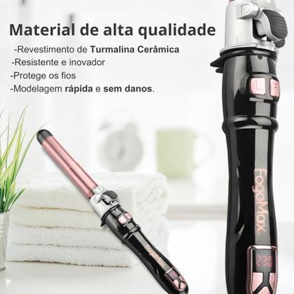 Imagem de Modelador De Cachos Giro Automático Profissional Rápido Aquecimento Bivolt Eleve Sua Beleza
