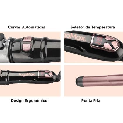 Imagem de Modelador De Cachos Giro Automático Profissional Rápido Aquecimento Bivolt Eleve Sua Beleza