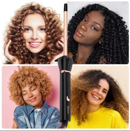 Imagem de Modelador de Cachos Hatteker Profissional Pinça Cerâmica Turbo Calor Cachos Perfeitos