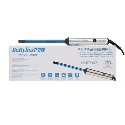 Imagem de Modelador de Cachos Profissional Super Fino Blue Nano Titanium 13mm BaByliss PRO