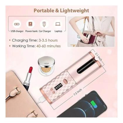 Imagem de Modelador de Cachos Sem Fio - Cabelos Perfeitos Onde Estiver