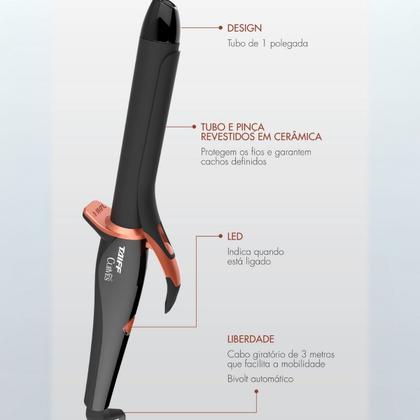 Imagem de Modelador De Cachos Taiff Curves Em Cerâmica 1 Polegada 25mm Bivolt