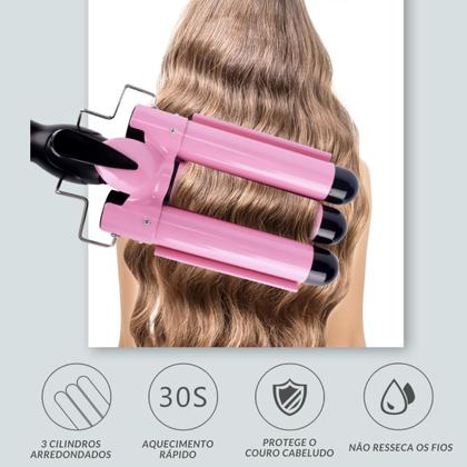 Imagem de Modelador De Cachos Triondas Ondulador 22Mm Bivolt Cacheador