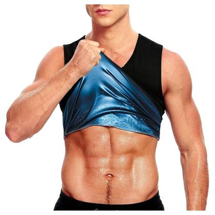 Imagem de Modelador de cintura térmico masculino Shapewear preto tamanho S/M - 2XL/3