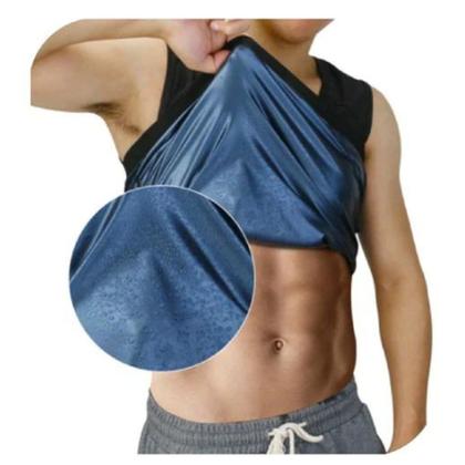 Imagem de Modelador de cintura térmico masculino Shapewear preto tamanho S/M - 2XL/3