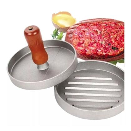 Imagem de Modelador de hamburguer artesanal prensa aluminio