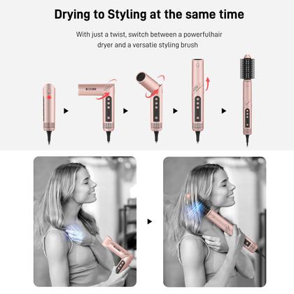 Imagem de Modelador e secador de cabelo de ar quente MESCOMB 5 em 1 com modeladores automáticos