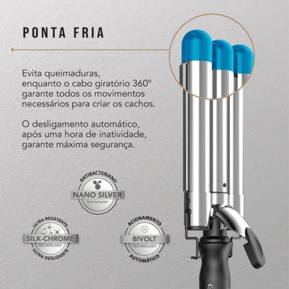 Imagem de Modelador gama bivolt salon curl trio ondas