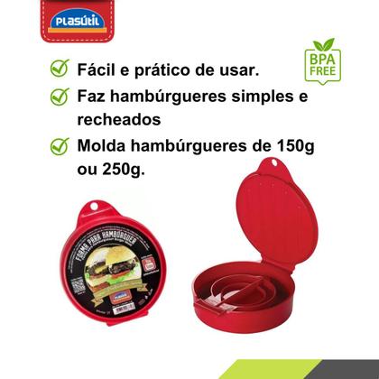Imagem de Modelador Hamburguer Artesanal Prensa Utensilio Cozinha