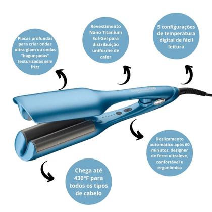 Imagem de Modelador Nano Titanium Babyliss PRO Triondas Ionic - Bivolt