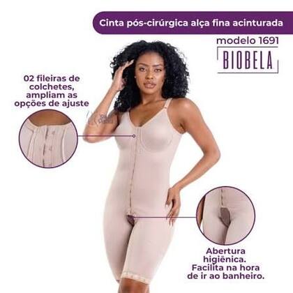 Imagem de Modelador short tamanho m com alça e fecho frontal