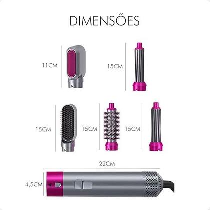 Imagem de Modelagem Profissional com a Escova Secadora Ar Quente 5 em 1