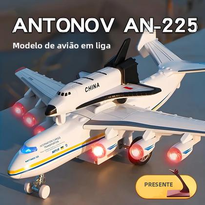 Modelo De Avião Diecast Grande Antonov An-225 Mriya Com Som E Luz