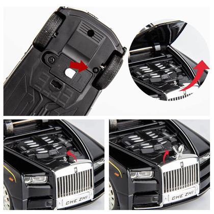 Modelo de carro BDTCTK Rolls-Royce Phantom 1/32 com som e luz