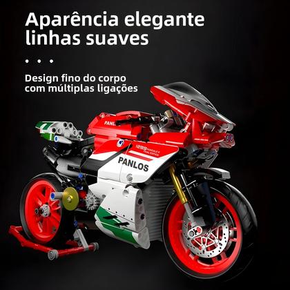 Imagem de Modelo De Motocicleta Super DIY Para Meninos, Blocos De Montagem MOC, Brinquedos Técnicos De Cidade,