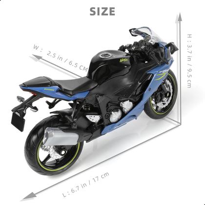 Imagem de Modelo de motocicleta Toy Risopen 1:12 Kawasaki Ninja ZX-6R Blue