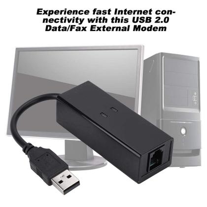 Imagem de Modem USB Thincol 56K externo RJ11 para USB V.92 para WIN10