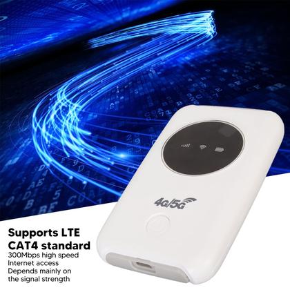 Imagem de Modem WiFi móvel ZJChao 5G 300Mbps 10 usuários com 3200mAh