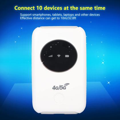 Imagem de Modem WiFi móvel ZJChao 5G 300Mbps 10 usuários com 3200mAh