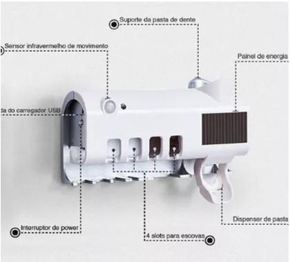 Imagem de Modernidade E Brilho: Suporte Elétrico Esterilizador Escovas