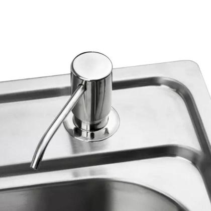 Imagem de Modernize Sua Pia Embutir Dispenser Grande Em Inox 350Ml