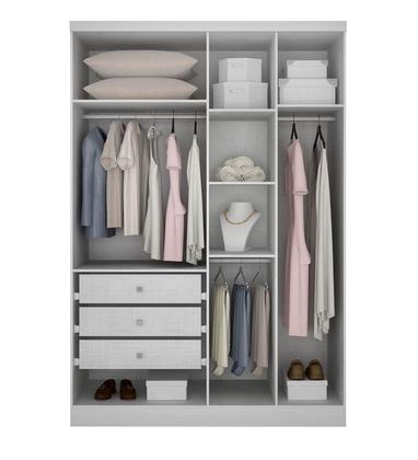 Imagem de Modulado 4 Portas 3 Gavetas - Linea-Branco - Móveis Novo Horizonte