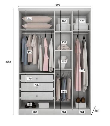 Imagem de Modulado 4 Portas 3 Gavetas - Linea-Branco - Móveis Novo Horizonte