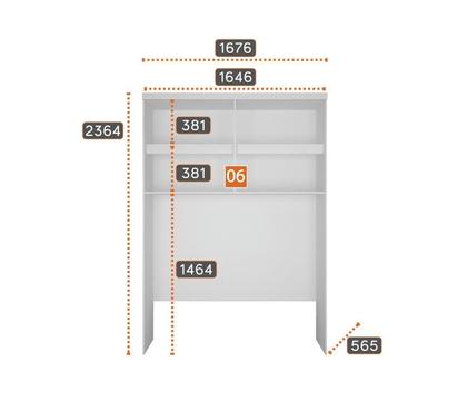 Imagem de Modulado Casal Completo 6 Portas 8 Gavetas - Linea-Branco - Móveis Novo Horizonte