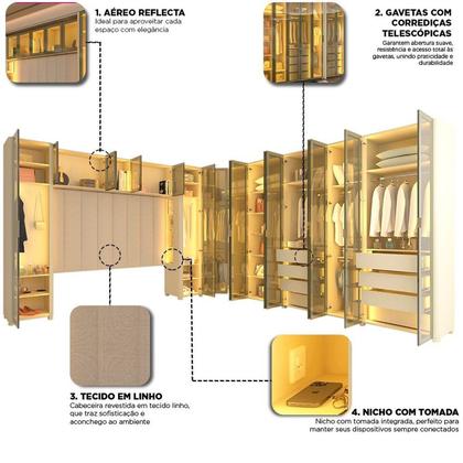 Imagem de Modulado com 16 Portas 430,6cm X 240cm 100% Mdf Innova
