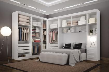 Imagem de Modulado Completo 7 Portas 9 Gavetas - Orion-Branco - Leifer Móveis