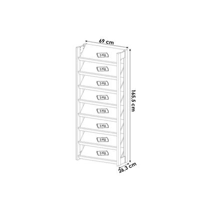 Imagem de Modulado de Quarto 4 Peças (Módulo de Canto AZ1020 + Closet AZ1011 + Sapateira AZ1006 + Cabideiro AZ1018) Nogal/Preto - Tecno Mobili