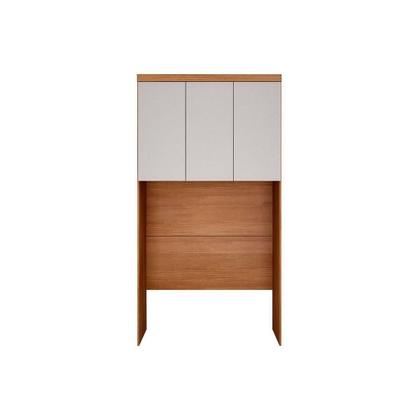 Imagem de Modulado de Quarto Armário Ponte Aéreo Solteiro Rizon/Linea c/ 3 Portas Cumaru/Fendi 25 - Novo Horizonte