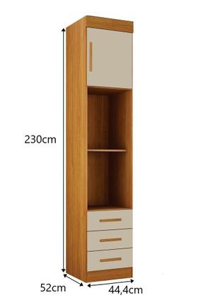Imagem de Modulado Mesa de Cabeceira 3 Gavetas Orion - Leifer Móveis